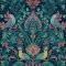 Grandeco Arcadia Opulent Damask Navy & Pink Wallpaper
