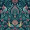 Grandeco Arcadia Opulent Damask Navy & Pink Wallpaper