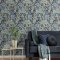 Galerie Acanthus Garden Darkest Blue/Beige/Green Wallpaper Room