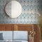 Galerie Dragonfly Damask Aegean Blue & Dewdrop Wallpaper Room