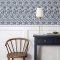 Galerie Tonal Floral Trail Blue/White Wallpaper Room 2