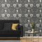 Galerie Ogee Flora Charcoal/Cream/Yellow Wallpaper Room 2