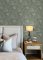 A Street Prints Vita Green Wallpaper featured in modern home décor