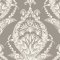 Arlie Grey wallpaper with cream folk damask on grey background