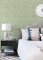  Street Prints Maeve Sage Wallpaper with white floral botanical design