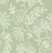 A Street Prints Maeve Sage Wallpaper roll shot with delicate white floral pattern on green background