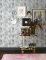 A Street Prints Marvel Blue & Grey Wallpaper styled in a modern interior, bringing subtle movement and depth to the walls