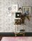 A Street Prints Marvel Stone & Grey Wallpaper in a contemporary interior, adding a subtle yet stylish look