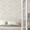 Belgravia Decor Tiffany Floral White Sage Heather Wallpaper Room