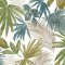 Grandeco Wild Palms Teal Wallpaper JF3602