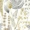 ohpopsi Summer Ferns Grey Mustard Wallpaper JRD50105W