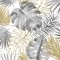 L60409 Tropical Leaves in grey and gold