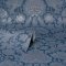 Elegant dark blue wallpaper featuring detailed damask designs by Crown