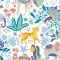 ohpopsi Samba Safari Cornflower Wallpaper WGU50134W