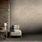 Room styled with Abigail Ahern Boheme Marble Almond wallpaper in a calm, earthy interior