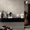 Second room view of Abigail Ahern Boheme Marble Dove wallpaper with soft, layered décor