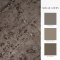 Matching paints paired with Abigail Ahern Boheme Marble Mocha wallpaper