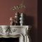 Fireplace wall painted in Abigail Ahern Earthen Nomad with bohemian, textural decor