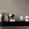 Room styled with Abigail Ahern Heirloom Knit Greige wallpaper in a modern neutral interior