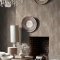 Room styled with Abigail Ahern Oxidized Opulence Limestone wallpaper in a light, textured interior