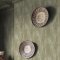 Second room view of Abigail Ahern Oxidized Opulence Misted Sage wallpaper with light, earthy styling