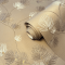 Pine branch pattern on luxury champagne wallpaper