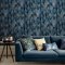 Clarissa Hulse Woodland Fern French Navy Wallpaper Room