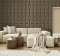 Decorline Henley Charcoal & Gold Wallpaper Room