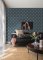 A Street Prints Livia Navy Wallpaper Room