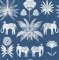 A Street Prints Bazaar Blue Wallpaper