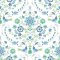 A Street Prints Britt Blue & Green Wallpaper
