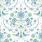 A Street Prints Britt Blue & Green Wallpaper