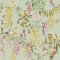 Paul Moneypenny Floral Hall green wallpaper roll shot with tropical jungle design and colourful birds.