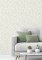 Floral wallpaper with sage green foliage on cream background — Grandeco Nerine design
