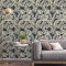 Grandeco Wild Lillies Blue Wallpaper A61004