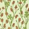 Morris & Co Monkshood Tangerine/Sage Wallpaper