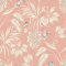 Hummingbird Rosewood Wallpaper with delicate birds, botanical leaves, and soft floral accents on a warm rosewood background.
