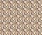 Contemporary abstract wallpaper in terracotta, mustard, and blue.