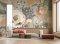 Origin Murals Abstract Floral Warm Grey Mural Room