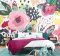 Origin Murals Abstract Floral Raspberry Pink Mural Room