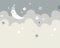 Origin Murals Nighttime Children's Sky Dove Grey Mural