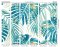 Origin Murals Tropical Leaves Teal Mural Panels