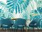 Origin Murals Tropical Leaves Teal Mural Room