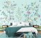 Origin Oriental Flower Tree Blue Mural