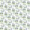 Galerie Pretty Prints Mini Rose White / Purple / Turquoise / Green Wallpaper