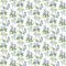 Galerie Pretty Prints Mini Rose White / Purple / Turquoise / Green Wallpaper