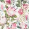 Sanderson King Protea Rhoera/Cream Wallpaper 216646