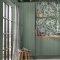 Interior wall painted in Forest Road for a unique dusky green look